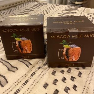 Set of Two Moscow Mule Copper Mugs Retail $50